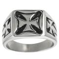 Daxx Stainless Steel Men's Pattee Cross Ring