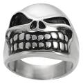 Daxx Stainless Steel Men's Jack Pumpkin King Skull Ring