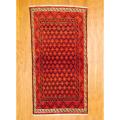 Persian Tribal Balouchi Red/ Navy Wool Rug (3'4 x 6'4)