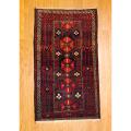 Persian Tribal Balouchi Red/ Charcoal Wool Rug (3'4 x 5'8)