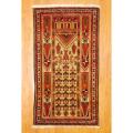 Persian Tribal Balouchi Ivory/ Rust Wool Rug (3'4 x 6'1)