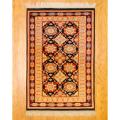 Persian Tribal Kurdish Navy/ Rust Wool Rug (4' x 6')