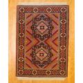 Persian Tribal Kurdish Red/ Black Wool Rug (4' x 6')