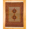 Persian Tribal Kurdish Ivory/ Rust Wool Rug (4' x 6')