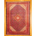 Persian Hand-knotted Mahal Navy/ Rust Wool Rug (9'8 x 13'5)