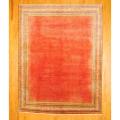 Persian Hand-knotted Mir Red/ Light Blue Wool Rug (9' x 11'9)