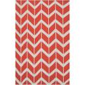 Jill Rosenwald Hand-woven Orange Abada Wool Rug (5' x 8')
