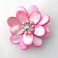 Pink Mother of Pearl Sweet Azalea Floral Pin/ Brooch (Thailand)