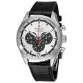 Zenith Men's 'El Primero' Silver Dial Black Leather Strap Watch