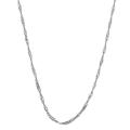 10k White Gold 1-mm Singapore Chain (20-inch)