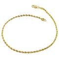 14k Yellow Gold 1.8-mm Hollow Rope Chain Bracelet