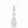 14k White Gold 1/2ct TDW Diamond Fashion Necklace (G-H, I1)