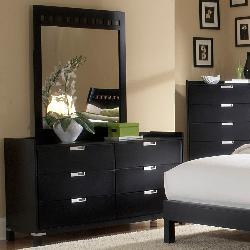 Noho Gallery Black Dresser and Mirror Set