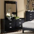 Noho Gallery Black Dresser and Mirror Set