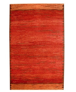 Hand-knotted Gabbeh Rustic Wool Rug (5' x 8')