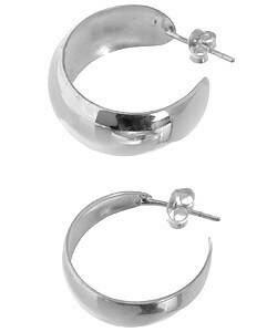 Sterling Silver High Polish Hoop Earring Set