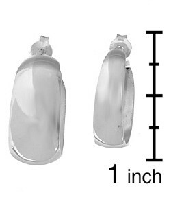 Sterling Silver High Polish Hoop Earring Set