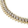 14k Gold and 2ct Diamond Swirling Tennis Bracelet