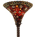 Tiffany-style Vintage Star Torchiere Lamp