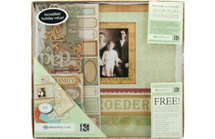 Ancestry.com 65-piece 12x12-inch Scrapbook Kit