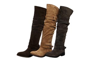 Branchini Women's 'Alessandra' Knee-high Suede Boots