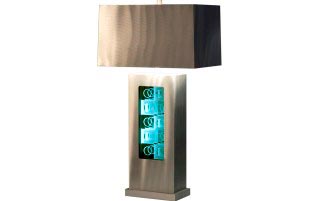 Jon Gilmore Designs 'Square Circles' 2-light Silver Table Lamp