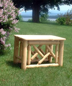 Rustic Adirondack Cedar Side Table