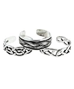 Sterling Silver Classic Celtic Toe Ring Set