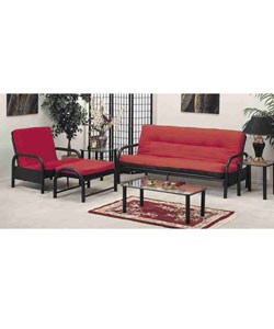 Black and Red 6-inch Futon Mattress