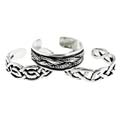 Sterling Silver Classic Celtic Toe Ring Set