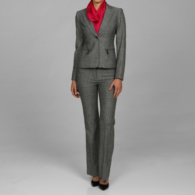 woman in pantsuit. Women#39;s Charcoal Pant Suit