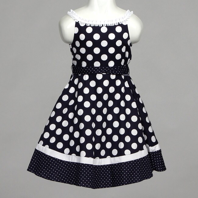 Flower girl dress polkadot