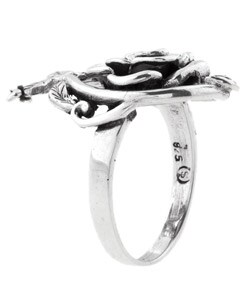 Sterling Silver Rose Ring