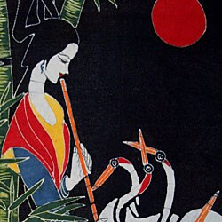 Handmade Crane Dance Tapestry (China)