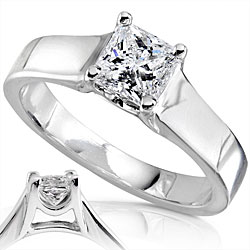 14k White Gold 3/4ct TDW Diamond Solitaire Ring (H-I, SI2)