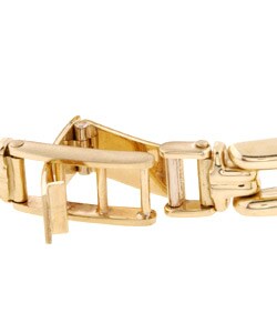 Geneve 14k Gold Diamond Oval Case Watch (1.07ct TDW)