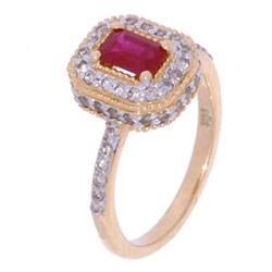 14k Gold 1/2ct TDW Pave Diamond and Gemstone Ring (I-J, I1-I2)