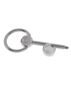 Straight Barbell with Jewel Ball Venus Hoop