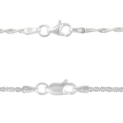 Sterling Silver Twisted Anklet Set