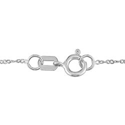 10k White Gold 1/4ct TW Diamond Double Heart Pendant