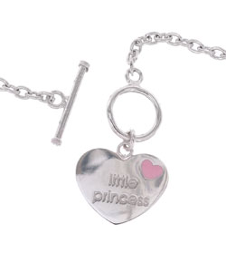 Sterling Essentials Sterling Silver Little Princess Toggle Necklace