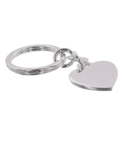 Sterling Silver Heart Tag Key Chain
