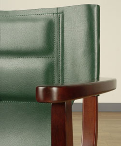 Dark Wood Hunter Leather Office Chair