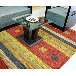 Flatweave Rambler Rusty Red Hemp Rug (5' x 8')