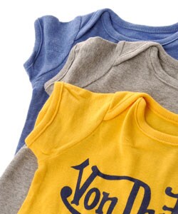 Von Dutch Basic Newborn/Infant Boy's 1x1 Rib Logo Creeper