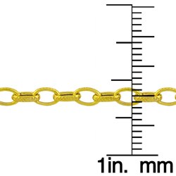 14k Gold Hollow Satine 7-inch Charm Bracelet