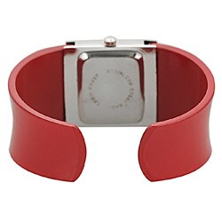 Geneva Platinum Red Band Bangle Watch