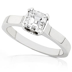 14k Gold 1ct TDW Asscher Diamond Solitaire Ring (H-I, SI1-SI2)