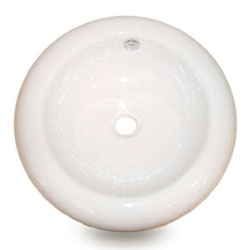 Fontaine Round Porcelain Sink Set w/ Drain Assembly