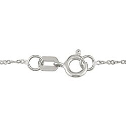 14k White Gold Diamond Peridot Pendant